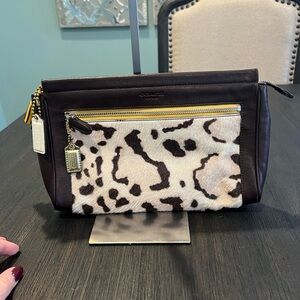 Coach Legacy Ocelot Calf Hair Clutch